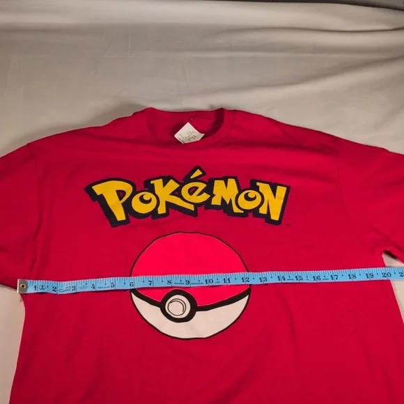 Pokemon Pokeball Red Short Sleeve Young Men's T-Shirt Size Large - Picture 5 of 7